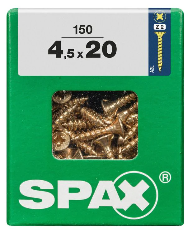 Spax schroef pozidrive verzinkt 4,5x20mm 150st - Image 3