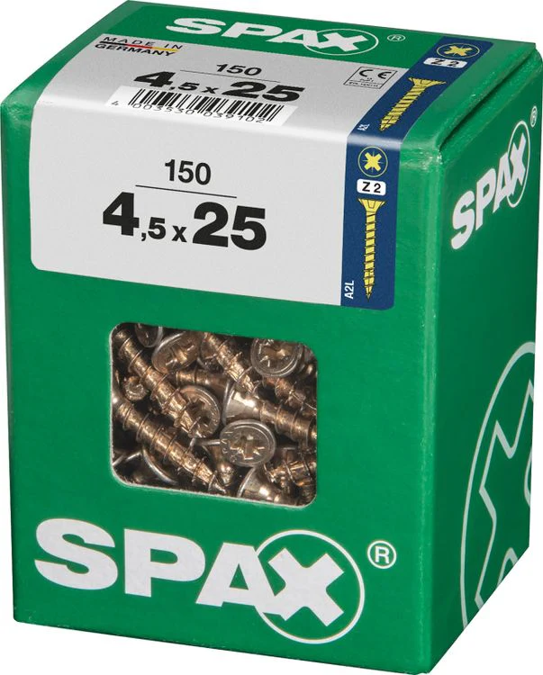 Spax schroef pozidrive verzinkt 4,5x25mm 150st - Image 2