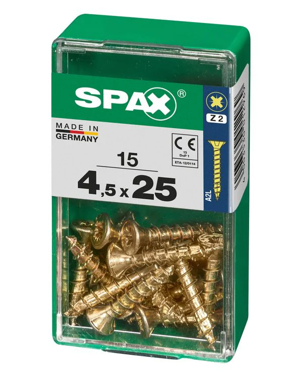 Spax schroef pozidrive verzinkt 4,5x25mm 15st - Image 3