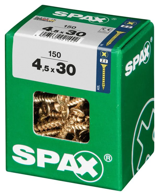 Spax schroef pozidrive verzinkt 4,5x30mm 150st - Image 2