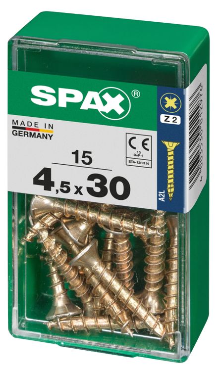 Spax schroef pozidrive verzinkt 4,5x30mm 15st - Image 2