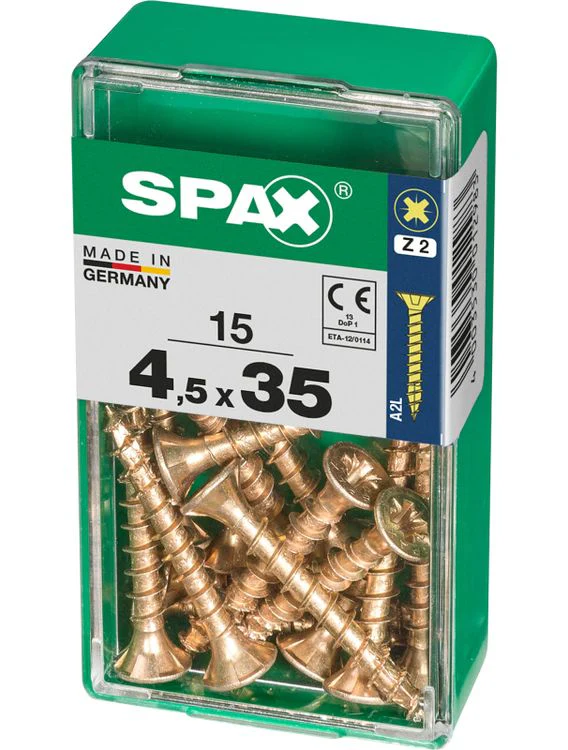 Spax schroef pozidrive verzinkt 4,5x35mm 15st - Image 2