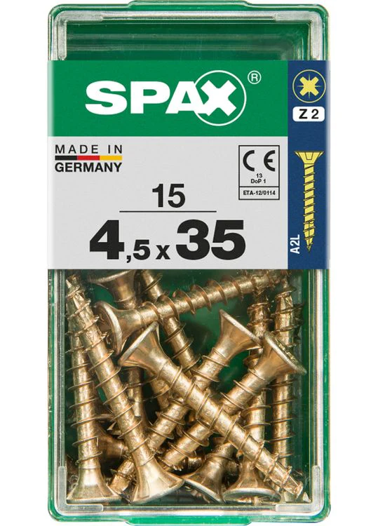 Spax schroef pozidrive verzinkt 4,5x35mm 15st - Image 3