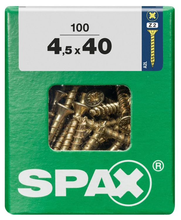 Spax schroef pozidrive verzinkt 4,5x40mm 100st - Image 3