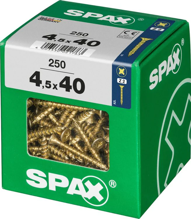 Spax schroef pozidrive verzinkt 4,5x40mm 250st - Image 2