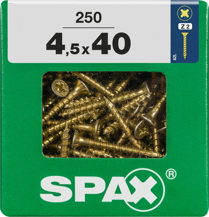 Spax schroef pozidrive verzinkt 4,5x40mm 250st - Image 3