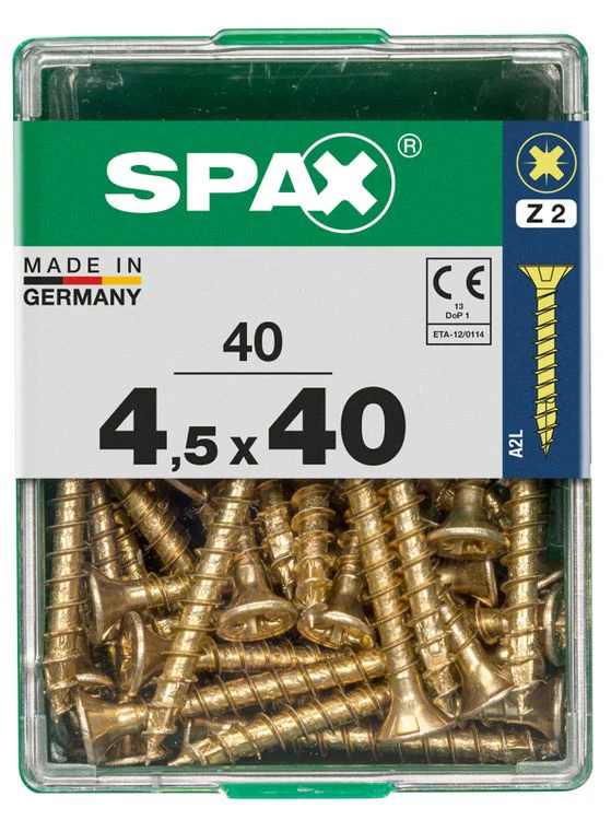 Spax schroef pozidrive verzinkt 4,5x40mm 40st - Image 3