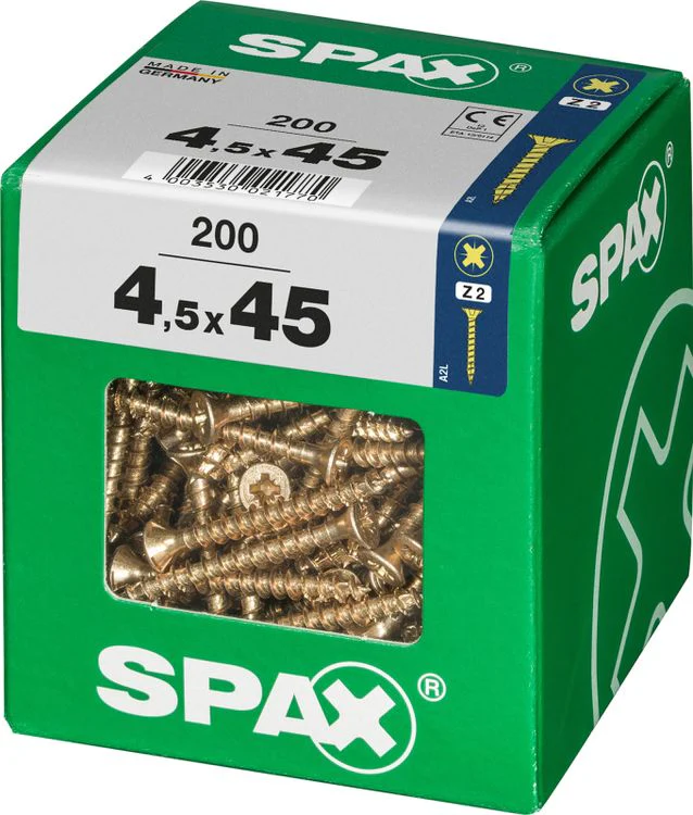 Spax schroef pozidrive verzinkt 4,5x45mm 200st - Image 2