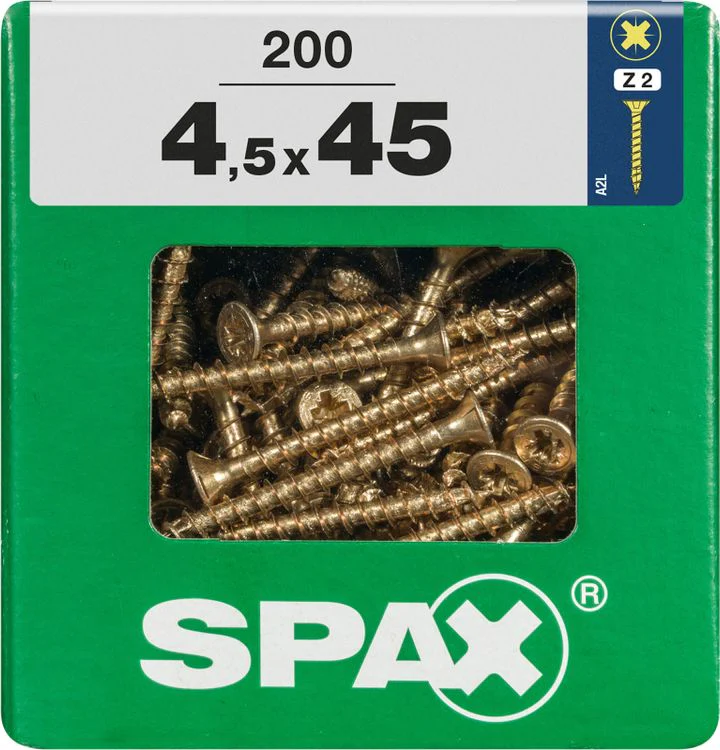 Spax schroef pozidrive verzinkt 4,5x45mm 200st - Image 3