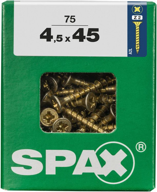 Spax schroef pozidrive verzinkt 4,5x45mm 75st - Image 3