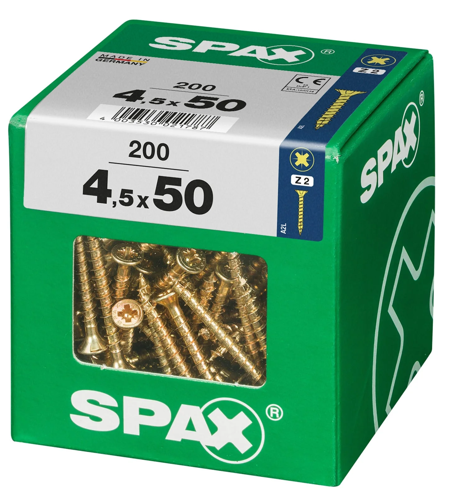 Spax schroef pozidrive verzinkt 4,5x50mm 200st - Image 2
