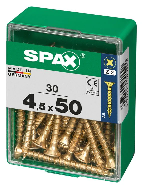 Spax schroef pozidrive verzinkt 4,5x50mm 30st - Image 2