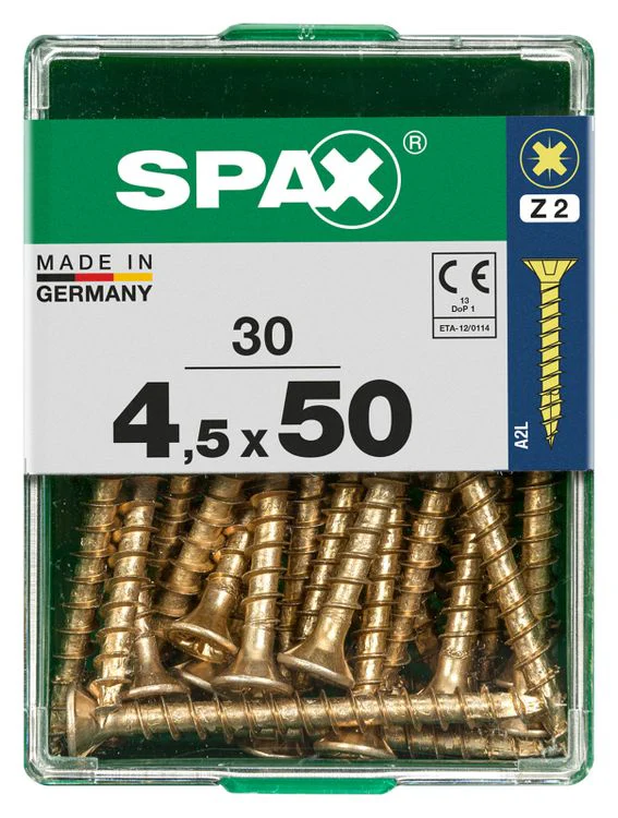 Spax schroef pozidrive verzinkt 4,5x50mm 30st - Image 3