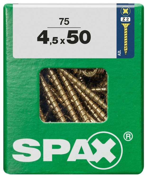 Spax schroef pozidrive verzinkt 4,5x50mm 75st - Image 3