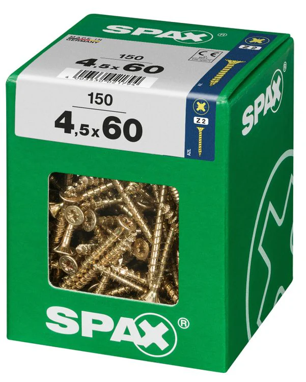 Spax schroef pozidrive verzinkt 4,5x60mm 150st - Image 2