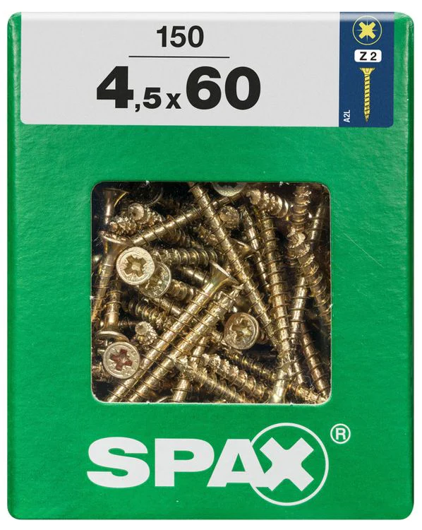 Spax schroef pozidrive verzinkt 4,5x60mm 150st - Image 3
