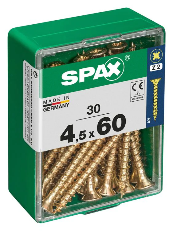 Spax schroef pozidrive verzinkt 4,5x60mm 30st - Image 2