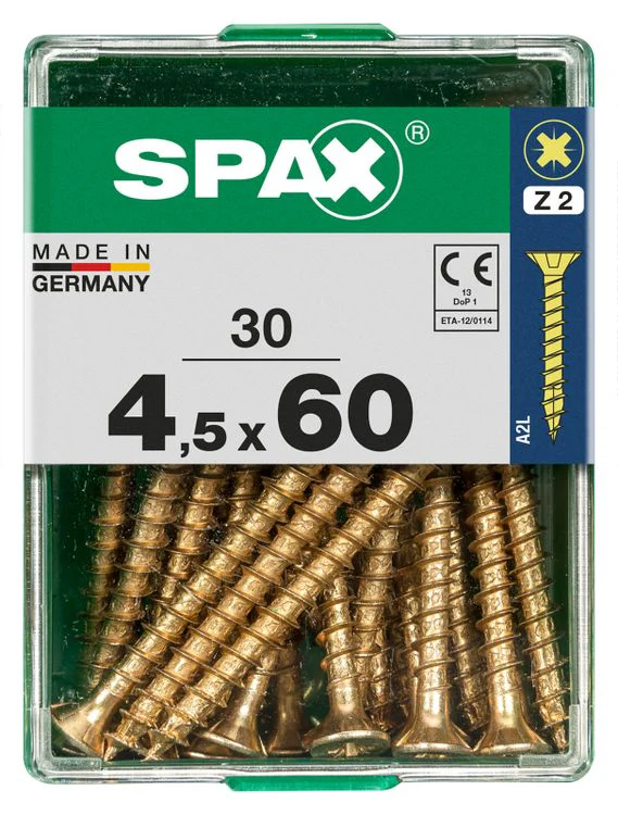 Spax schroef pozidrive verzinkt 4,5x60mm 30st - Image 3