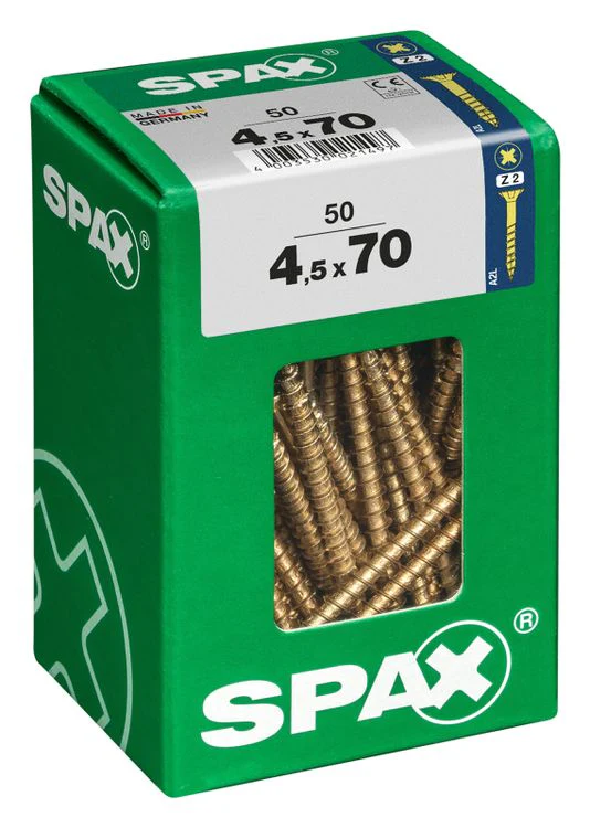 Spax schroef pozidrive verzinkt 4,5x70mm 50st - Image 2