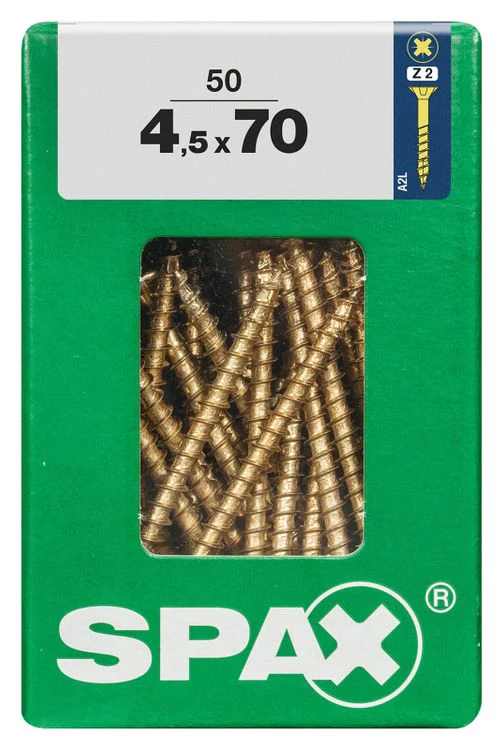 Spax schroef pozidrive verzinkt 4,5x70mm 50st - Image 3