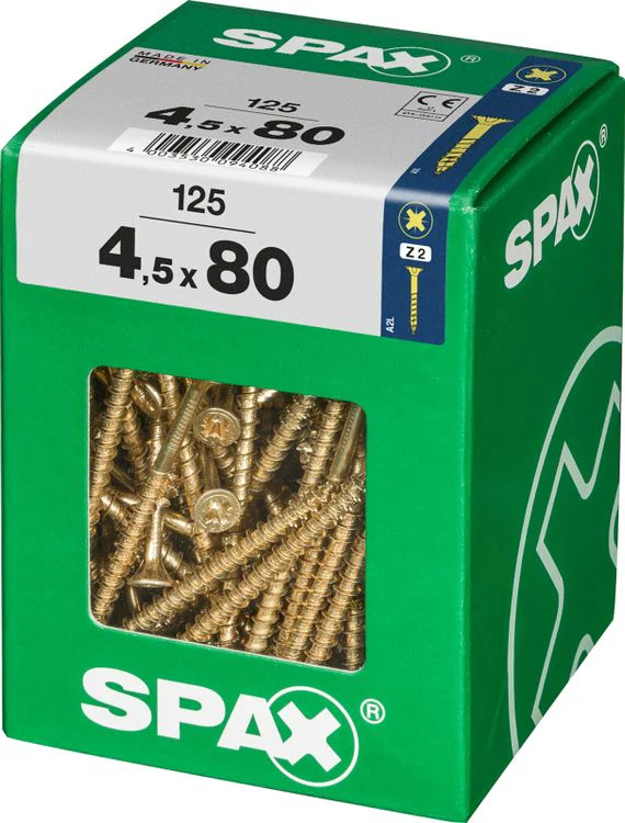 Spax schroef pozidrive verzinkt 4,5x80mm 125st - Image 2