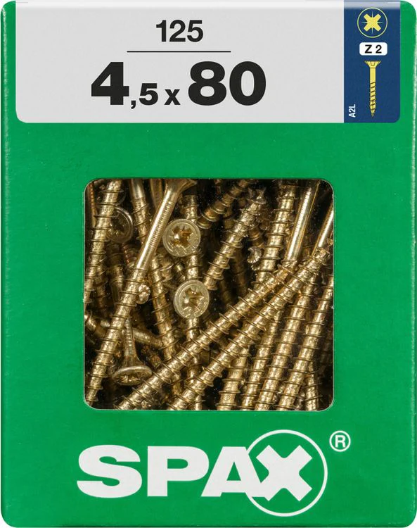 Spax schroef pozidrive verzinkt 4,5x80mm 125st - Image 3