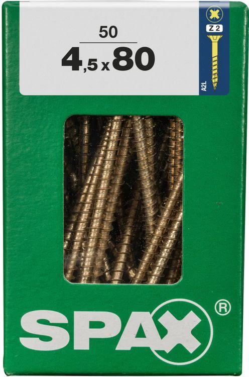Spax schroef pozidrive verzinkt 4,5x80mm 50st - Image 3
