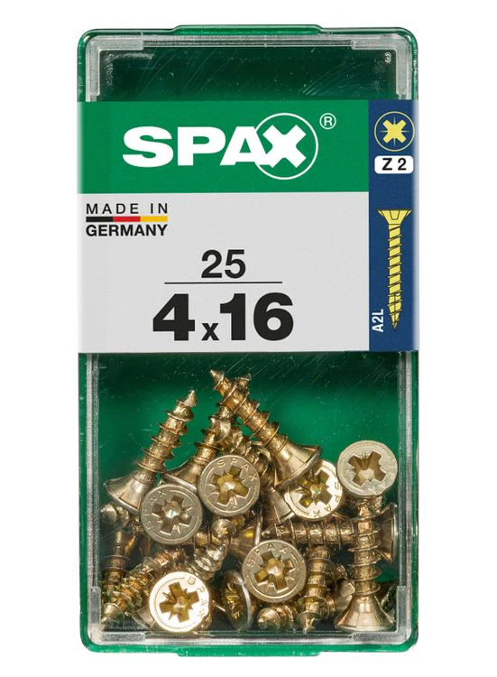 Spax schroef pozidrive verzinkt 4x16mm 25st - Image 2