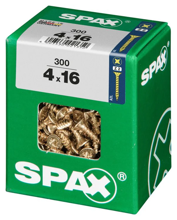 Spax schroef pozidrive verzinkt 4x16mm 300st - Image 2