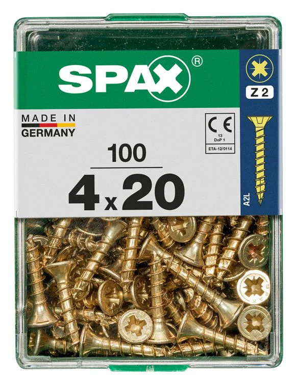 Spax schroef pozidrive verzinkt 4x20mm 100st - Image 3