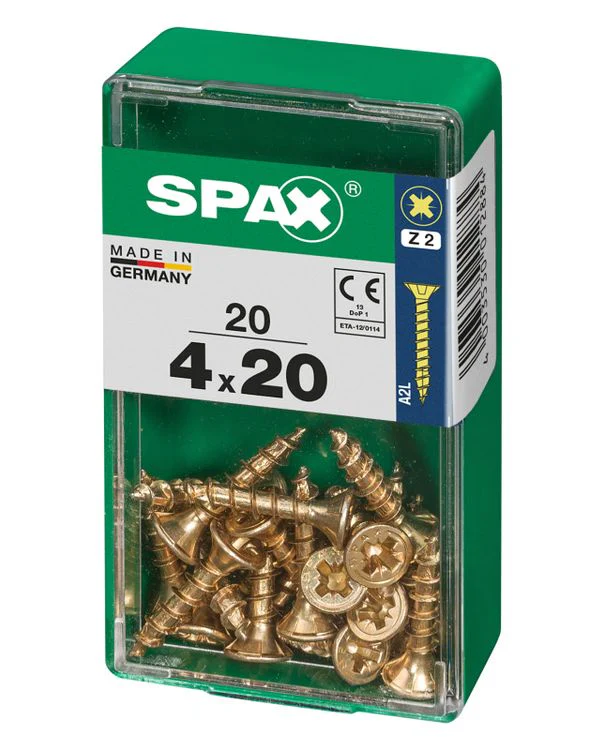 Spax schroef pozidrive verzinkt 4x20mm 20st - Image 2