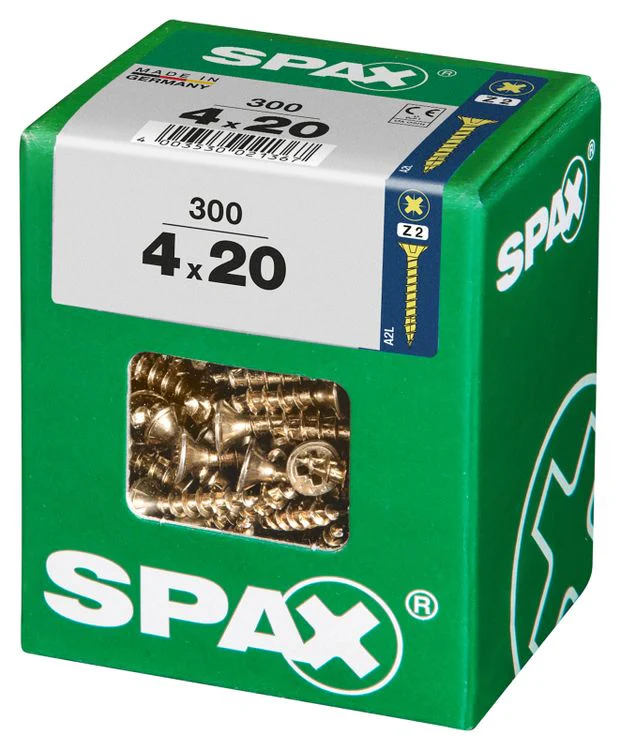 Spax schroef pozidrive verzinkt 4x20mm 300st - Image 2