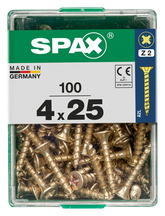 Spax schroef pozidrive verzinkt 4x25mm 100st - Image 3