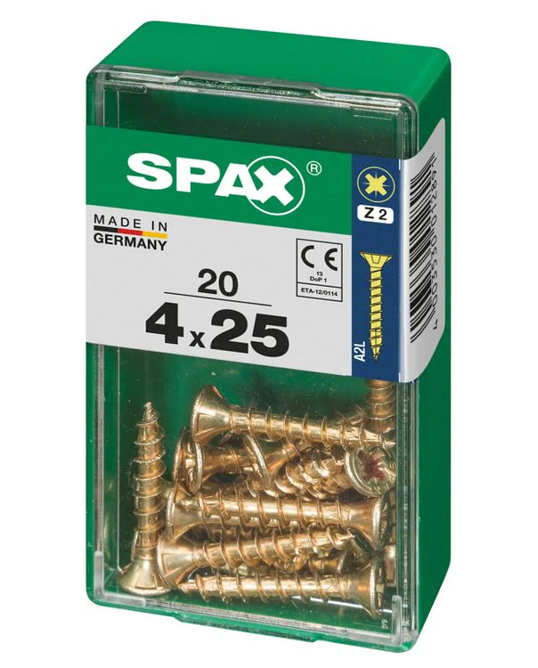 Spax schroef pozidrive verzinkt 4x25mm 20st - Image 2