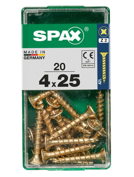 Spax schroef pozidrive verzinkt 4x25mm 20st - Image 3