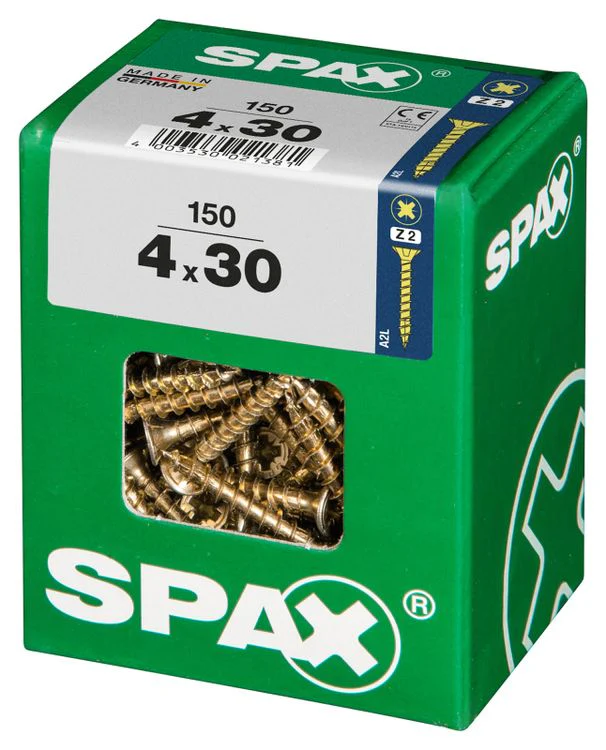 Spax schroef pozidrive verzinkt 4x30mm 150st - Image 2