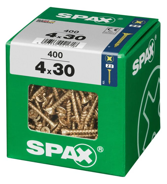 Spax schroef pozidrive verzinkt 4x30mm 400st - Image 2
