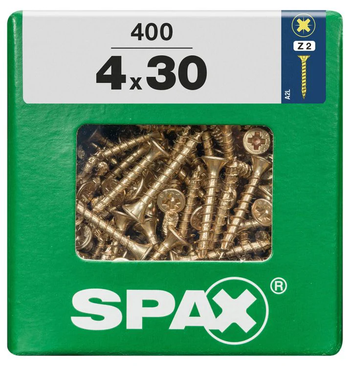 Spax schroef pozidrive verzinkt 4x30mm 400st - Image 3