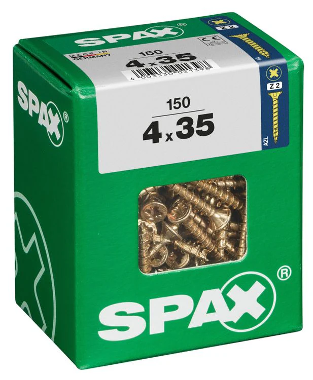 Spax schroef pozidrive verzinkt 4x35mm 150st - Image 2