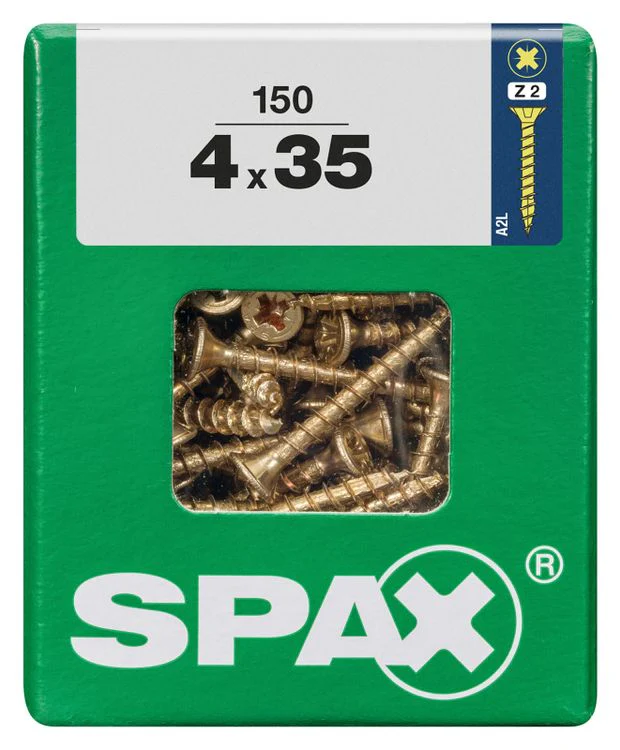 Spax schroef pozidrive verzinkt 4x35mm 150st - Image 3