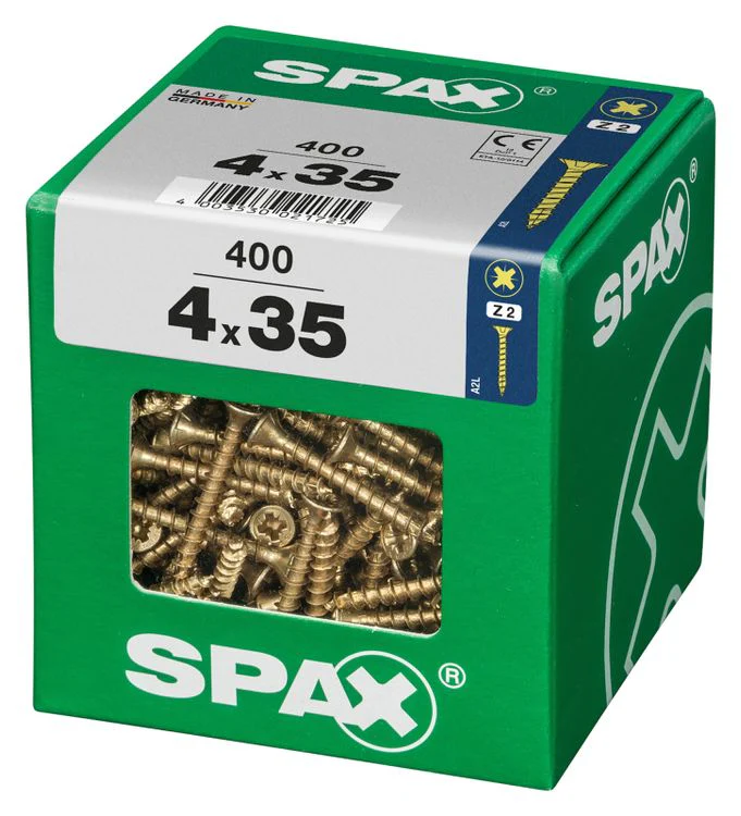 Spax schroef pozidrive verzinkt 4x35mm 400st - Image 2