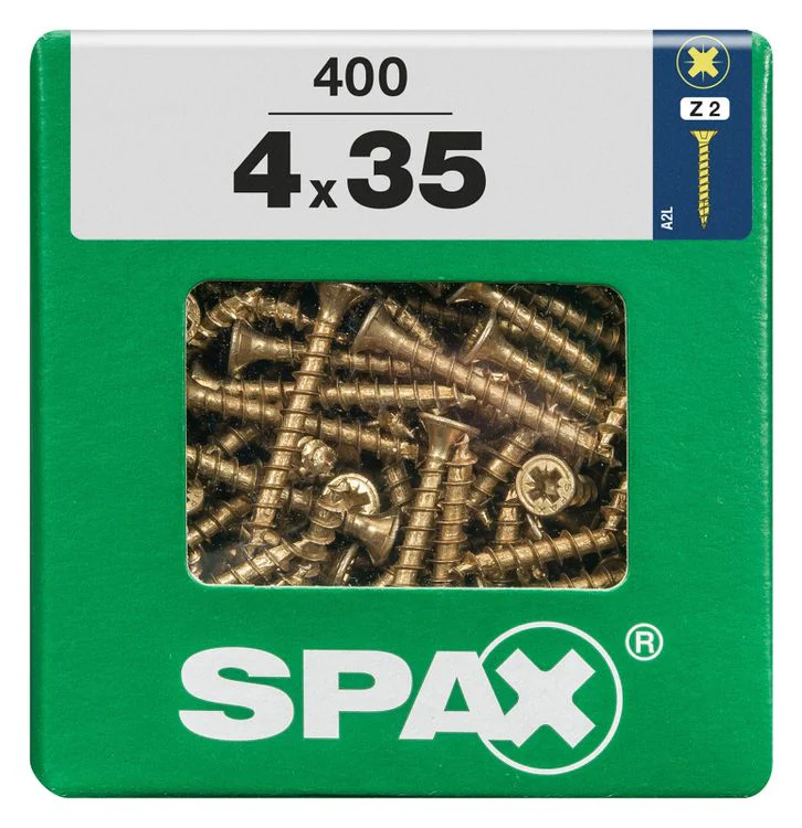 Spax schroef pozidrive verzinkt 4x35mm 400st - Image 3