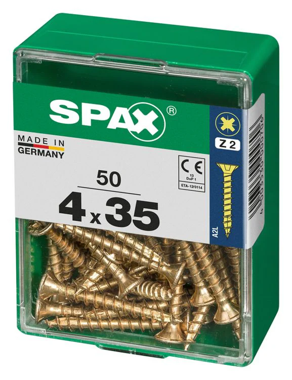 Spax schroef pozidrive verzinkt 4x35mm 50st - Image 2