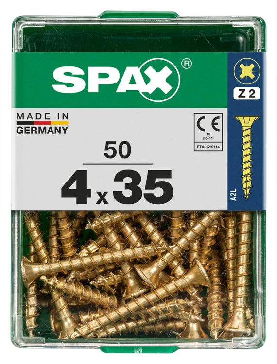 Spax schroef pozidrive verzinkt 4x35mm 50st - Image 3