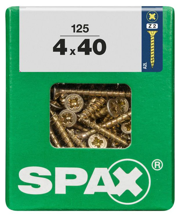 Spax schroef pozidrive verzinkt 4x40mm 125st - Image 3