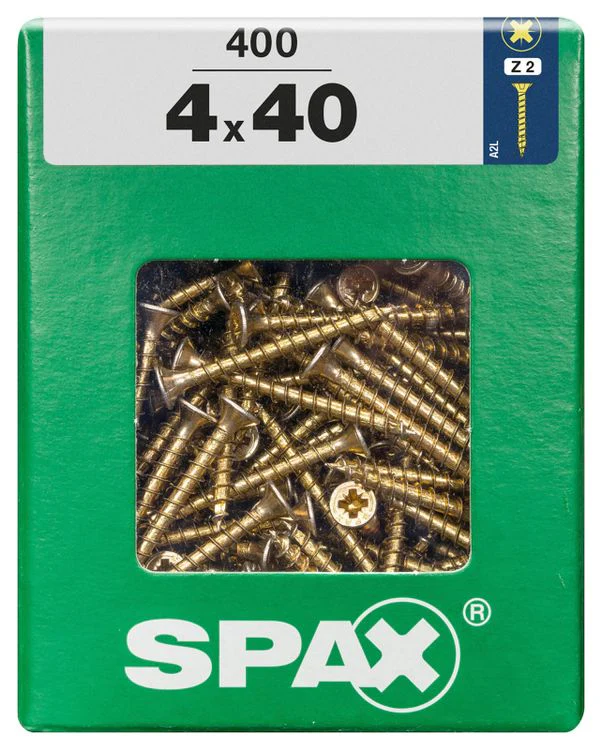 Spax schroef pozidrive verzinkt 4x40mm 400st - Image 3