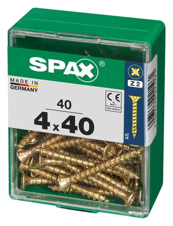 Spax schroef pozidrive verzinkt 4x40mm 40st - Image 2