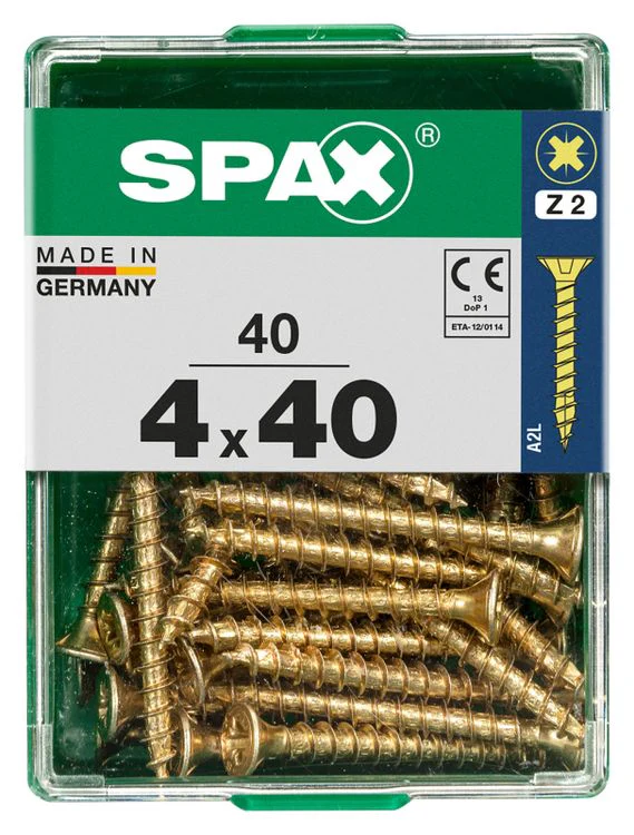 Spax schroef pozidrive verzinkt 4x40mm 40st - Image 3
