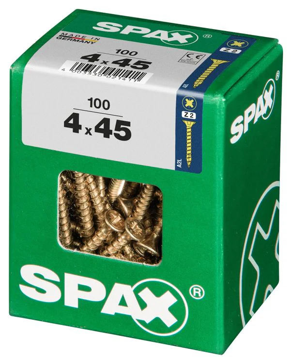 Spax schroef pozidrive verzinkt 4x45mm 100st - Image 2