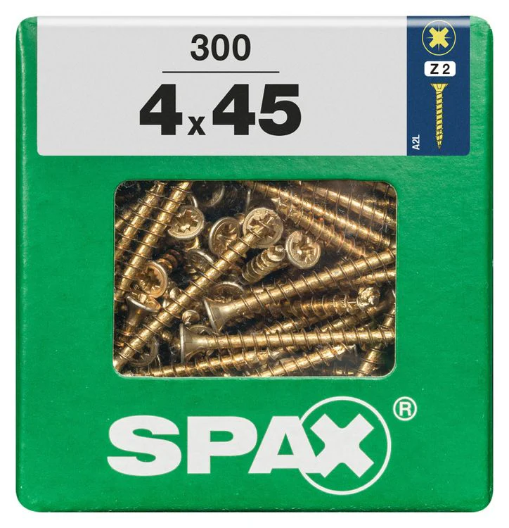 Spax schroef pozidrive verzinkt 4x45mm 300st - Image 3